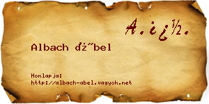 Albach Ábel névjegykártya